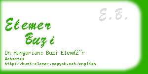 elemer buzi business card